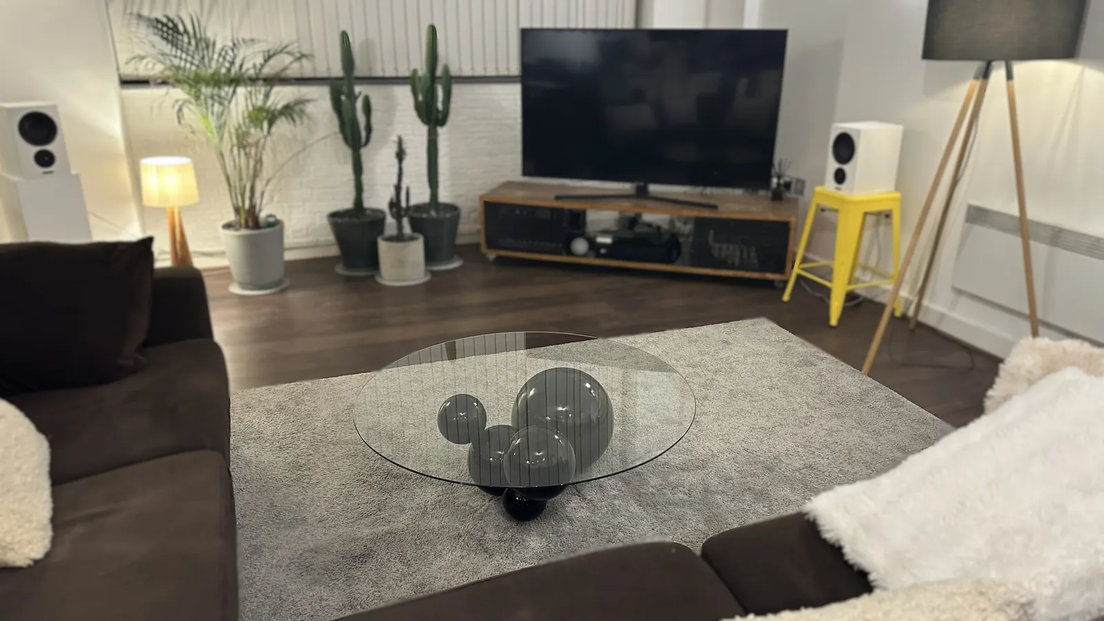 The Orbital coffee table in a living room